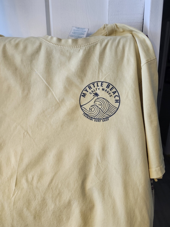 saltwater LUXE Tops - saltwater LUXE Yellow Myrtle Beach Graphic Tee